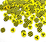 Radioactive Symbol Science Themed Confetti supplies college chemistry scientist birthday lab ideas geeky hospital doctor nurse university video game funny class student biology teacher prof quarantine quaranteen isolation social distancing virus nuclear cold fusion physicist radiologist phd