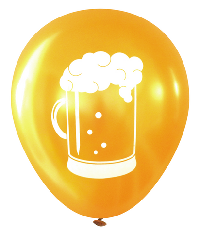 Latex Party Balloons by Nerdy Words, Beer, Gold