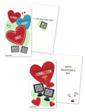 Mini Computer-Themed Valentines (Set of 24, Wallet-Sized Cards) for Valentine's Day 