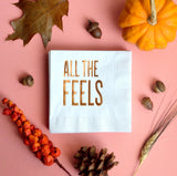 All The Feels White Cocktail Napkins