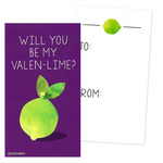 Mini Fruit Pun Joke Valentines (Set of 24, Wallet-Sized Cards) for Valentine's Day 