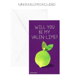 Mini Fruit Pun Joke Valentines (Set of 24, Wallet-Sized Cards) for Valentine's Day 
