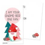 Mini Gnome Valentines (Set of 24, Wallet-Sized Cards) for Valentine's Day 