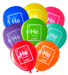 Latex Party Balloons by Nerdy Words, Periodic Table Element He Helium Science Chemistry Scientist  Assorted