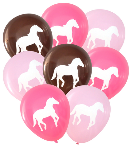 Latex Party Balloons by Nerdy Words, Horse Pinks and Dark Brown