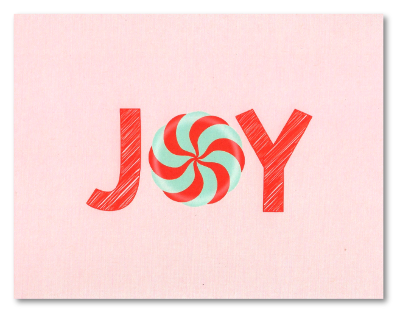 Joy Peppermint Candy Christmas Card