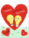 Photon Excitation Science Valentine's Day Card
