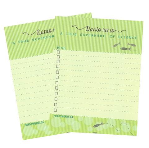 Zebrafish (Danio rerio) To Do List and Lined Notepad (2-Pack) 