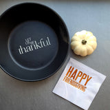 Happy Friendsgiving Copper Foil Stamped Metallic Foil Cocktail Beverage Napkins supplies supply decor ideas host hostess gift theme celebration celebrate beverage ladies Thanksgiving funny friends fancy chic shiny metal meal turkey day October Black Friday get together dinner wine cheese appetizer brunch drink supper feast table