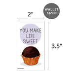 Mini Chocolate Truffle Bakery Shop Bake Dessert Sweet Melting Pun Joke Valentines (Set of 24, Wallet-Sized Cards) for Valentine's Day 