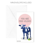 Mini Kids Childrens Farm Animal Sheep Cow Pig Chicken Pun Joke Valentines (Set of 24, Wallet-Sized Cards) for Valentine's Day 