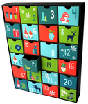 Nordic Gnome Scandanavian reuseable DIY fill-your-own advent calendar box with drawers made cardstock