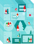 Christmas Gnome Elf Woodland Mushroom Present Gift Bulk Label Stickers 65