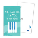 Mini Kids Childrens Music Piano Trumpet Saxophone Band Instrument Lesson Pun Joke Valentines (Set of 24, Wallet-Sized Cards) for Valentine's Day 