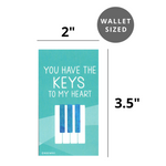 Mini Kids Childrens Music Piano Trumpet Saxophone Band Instrument Lesson Pun Joke Valentines (Set of 24, Wallet-Sized Cards) for Valentine's Day 