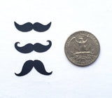 Little Mustache Themed Black Paper Cardstock Confetti one man forest creature beard masculine boy party supplies ideas new hunter axe ax outdoors rustic wedding tablecloth chic two first second third three decorations table barber lash moustache wig Ron Swanson movember cancer dad father Father’s Day