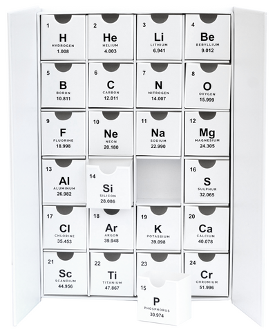 Nerdy Words Chemistry Periodic Table Fill-Your-Own Cardboard Advent Calendar Box