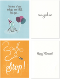 Science Themed Greeting Cards, Assorted Occasions (Set of 10) 