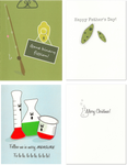 Science Themed Greeting Cards, Assorted Occasions (Set of 10) 