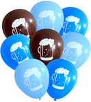 Latex Party Balloons by Nerdy Words, Beer, Blues & Dark Brown