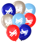Latex Party Balloons by Nerdy Words, Biplane Airplane