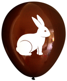 Latex Party Balloons by Nerdy Words, Bunny, Dark Brown