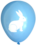 Latex Party Balloons by Nerdy Words, Bunny, Light Blue