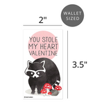Mini Woodland Creature Owl Raccoon Hedgehog Chipmunk Pun Joke Valentines (Set of 24, Wallet-Sized Cards) for Valentine's Day 