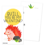 Mini Woodland Creature Owl Raccoon Hedgehog Chipmunk Pun Joke Valentines (Set of 24, Wallet-Sized Cards) for Valentine's Day 