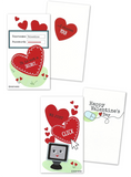 Mini Computer-Themed Valentines (Set of 24, Wallet-Sized Cards) for Valentine's Day 