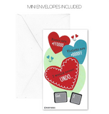 Mini Computer-Themed Valentines (Set of 24, Wallet-Sized Cards) for Valentine's Day 