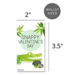 Mini Crocodile Otter Koala Peacock Valentines (Set of 24, Wallet-Sized Cards) for Valentine's Day 