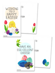 Mini Easter Gift Tags (Set of 24, Wallet-Sized Cards and Envelopes) for Family Friends and Classroom Handouts 