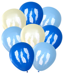 Latex Party Balloons by Nerdy Words, Feather, Blues Ivory Boy