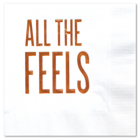 All The Feels White Cocktail Napkins