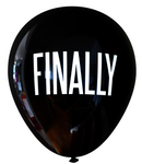 Latex Party Balloons by Nerdy Words, Finally Vaccine Retirement Graduation New Baby House Black