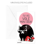 Mini French Joke Valentines (Set of 24, Wallet-Sized Cards) for Valentine's Day 