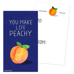 Mini Fruit Pun Joke Valentines (Set of 24, Wallet-Sized Cards) for Valentine's Day 