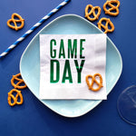 Game Day Cocktail Beverage Napkins (20 pcs) Superbowl, Tailgate, Football Sports Party Decorations by Nerdy Words