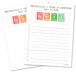 Periodically Genius - Periodic Table Science To Do List and Blank Notepad (2-Pack) 