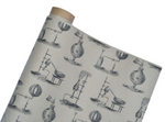Chemistry"Vintage Science Experiments" Roll of Kraft Paper Gift Wrap  (24" x 144")
