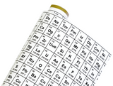 Chemistry Periodic Table of Elements Science Themed Roll of Gift Wrap  (24" x 72")