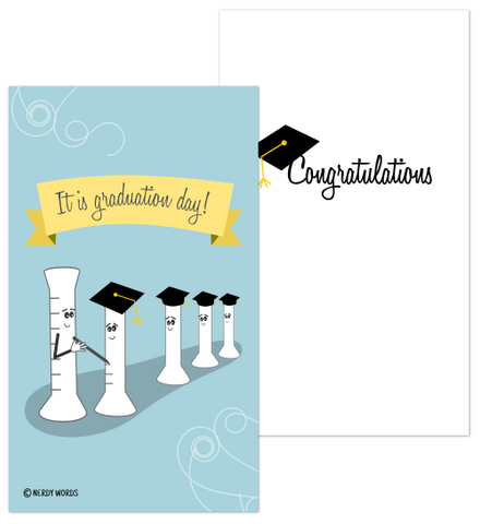 Science Gift Tags/Mini Graduation Cards (Set of 24 Wallet-Sized Cards) 