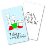 Science Gift Tags/Mini Christmas Cards - Merry Measure (Set of 24) 