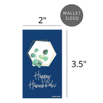 Wallet-Sized Hanukkah Holiday Tags with Mini Envelopes (24 Pcs) 