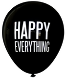 Latex Party Balloons by Nerdy Words, Happy Everything Combination Celebration Birthday Black