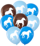 Latex Party Balloons by Nerdy Words, Horse Blues and Dark Brown