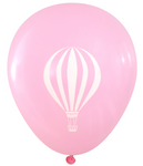 Latex Party Balloons by Nerdy Words, Hot Air Transportation Birthday Gender Reveal Pink Girl