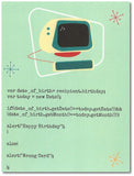 Javascript Computer Birthday Card