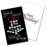Science Gift Tags/Mini Christmas Cards - Jingle Gel Electrophoresis (Set of 24) 